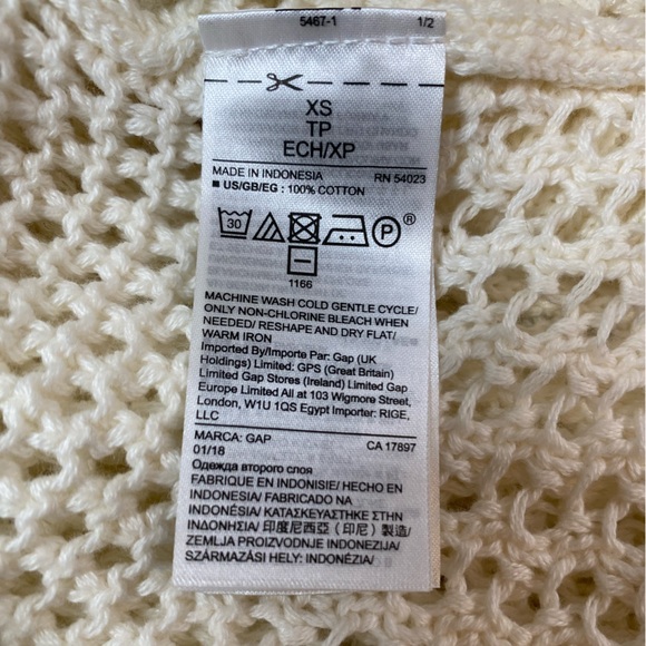 GAP long open knit hooded open front Cardigan White - Picture 12 of 15